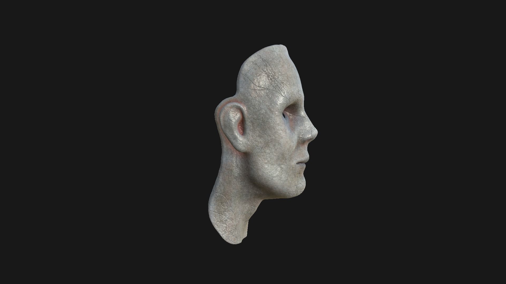 Michael Myers Halloween Mask 03 Scars - Character Design Low-poly 3D model_4