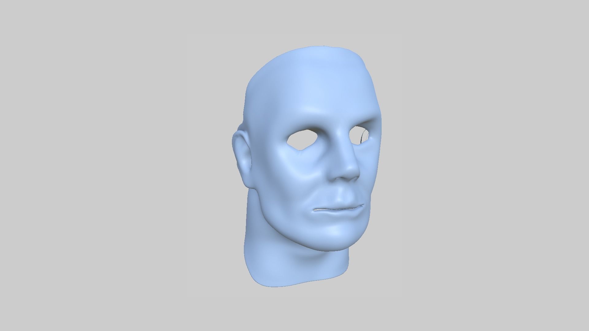 Michael Myers Halloween Mask 03 Scars - Character Design Low-poly 3D model_8