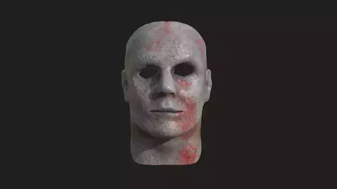 Michael Myers Halloween Mask 04 Scars Blood - Character Design