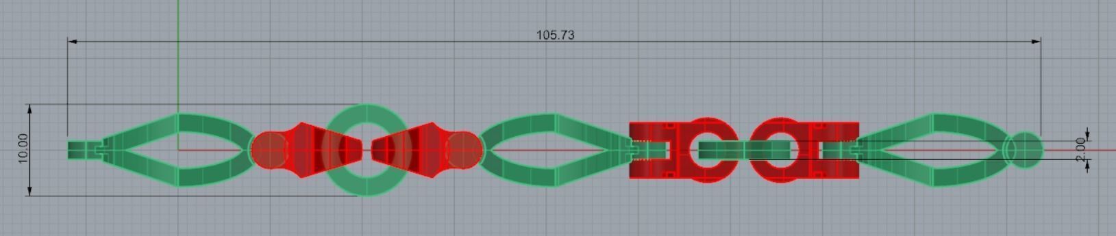 Eslabon para cadenas chain link E2016-6 3D print model 3D print model_7