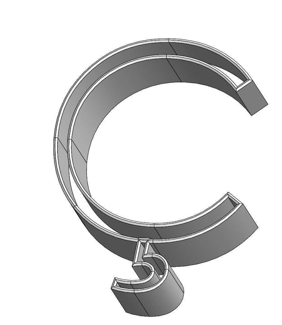 POLYMER CLAY ALPHABET MODEL SET 3D model_22