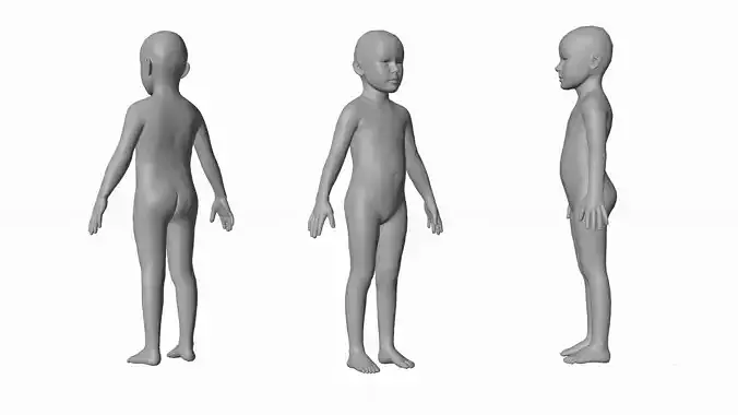 Child base mesh low poly