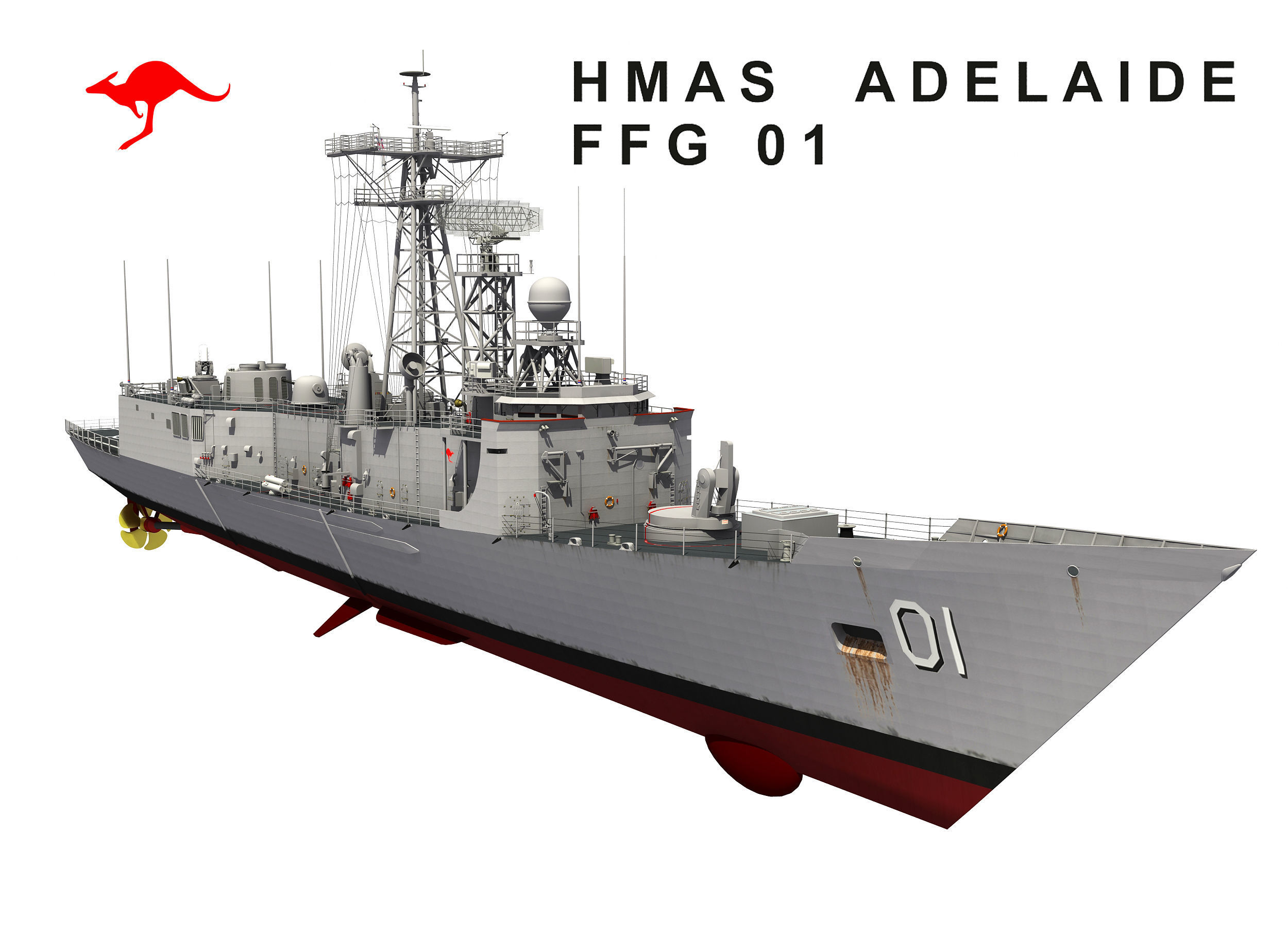 HMAS ADELAIDE AUSTRALIAN PERRY CLASS FRIGATE1 3D model_1