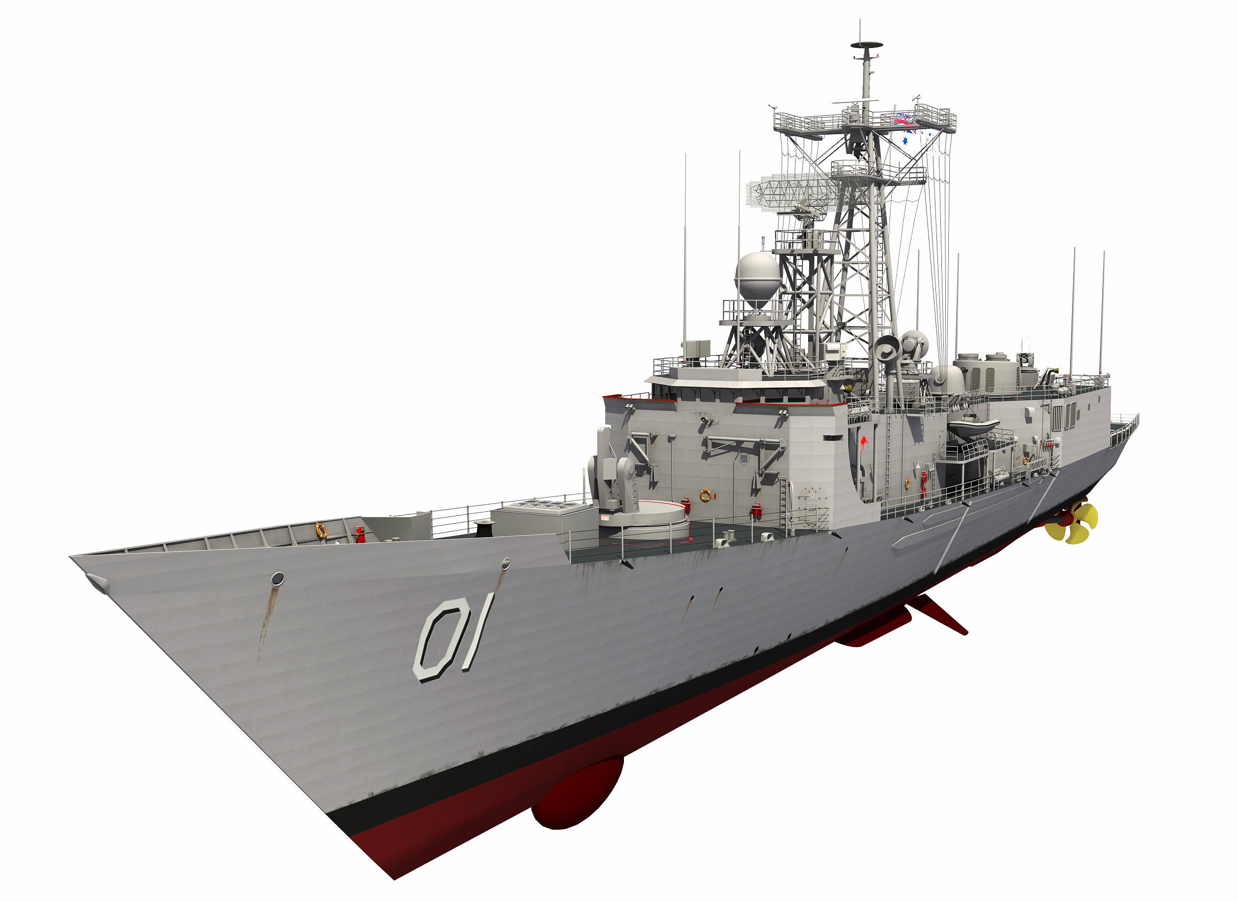 HMAS ADELAIDE AUSTRALIAN PERRY CLASS FRIGATE1 3D model_6