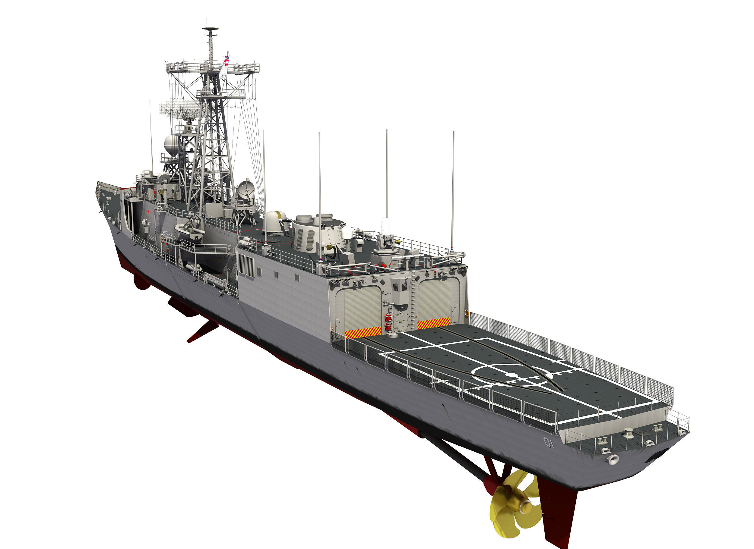 HMAS ADELAIDE AUSTRALIAN PERRY CLASS FRIGATE1 3D model_5