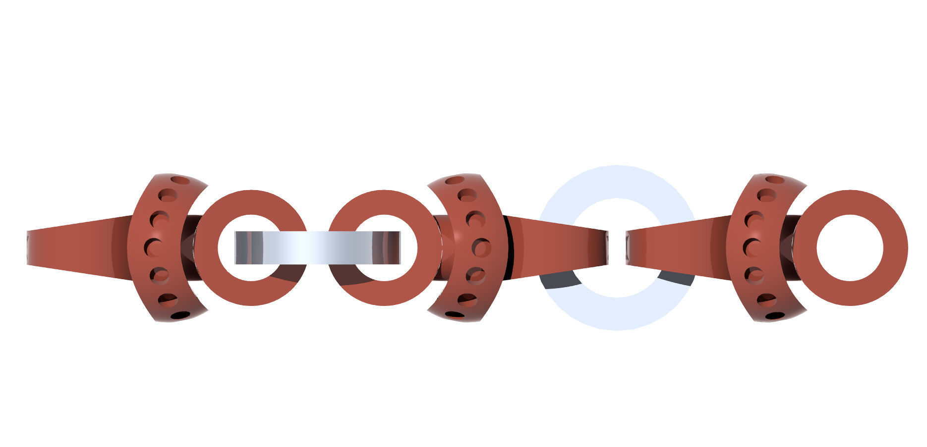 Eslabon para cadenas chain link E2016-7 3D print model 3D print model_4