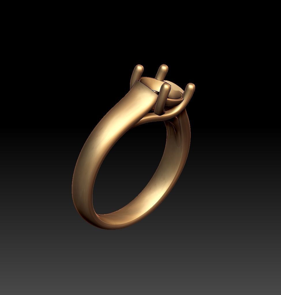 Wide Brilliant Ring 3D print model_13