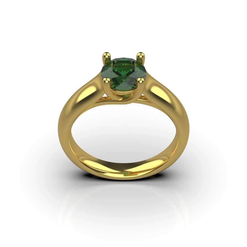 Wide Brilliant Ring 3D print model_9