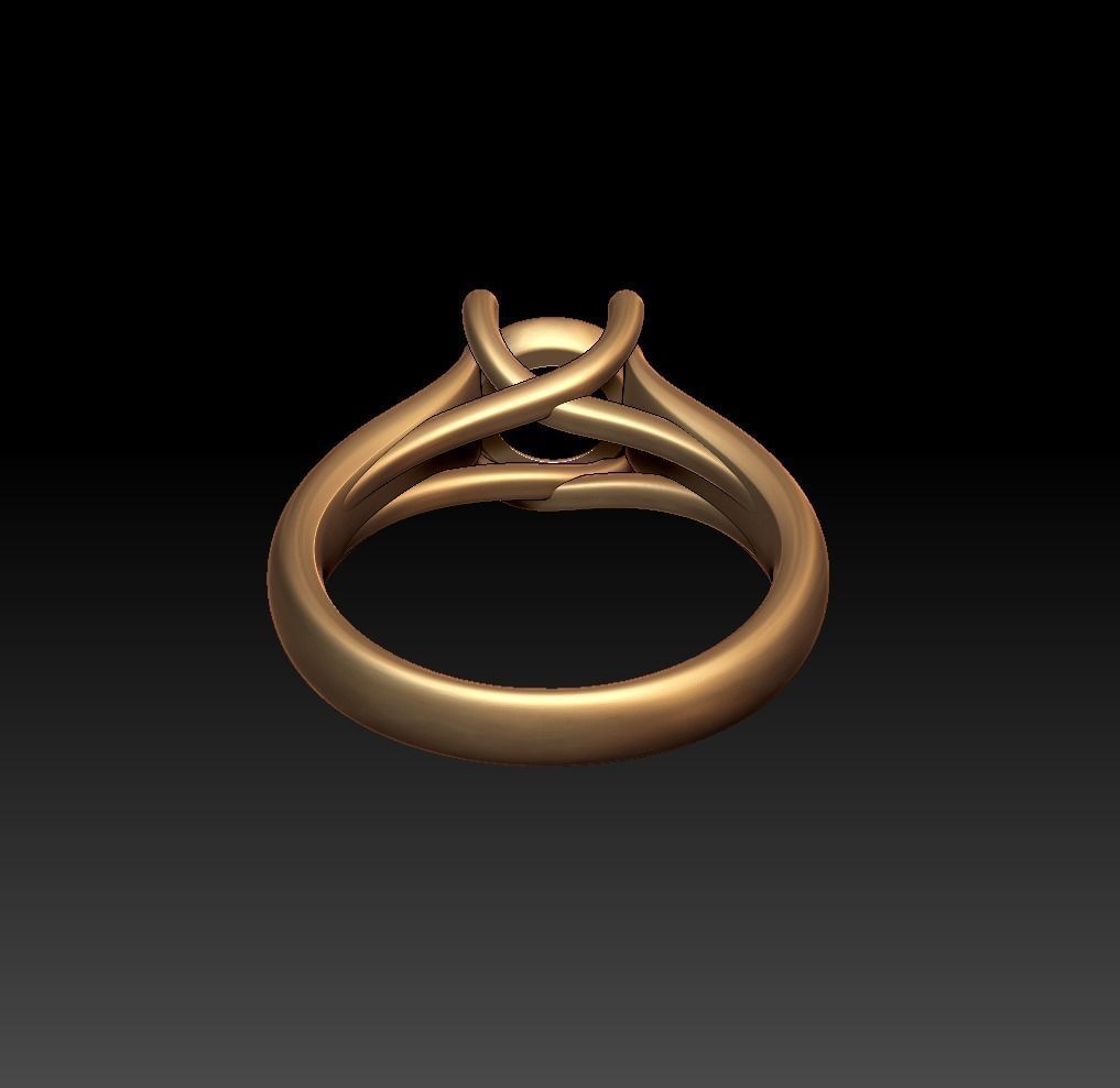 Wide Brilliant Ring 3D print model_14