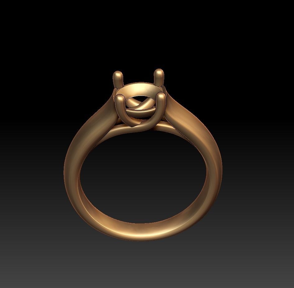 Wide Brilliant Ring 3D print model_15