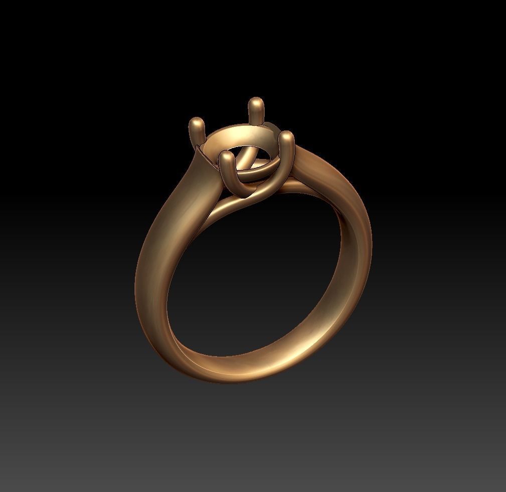 Wide Brilliant Ring 3D print model_18