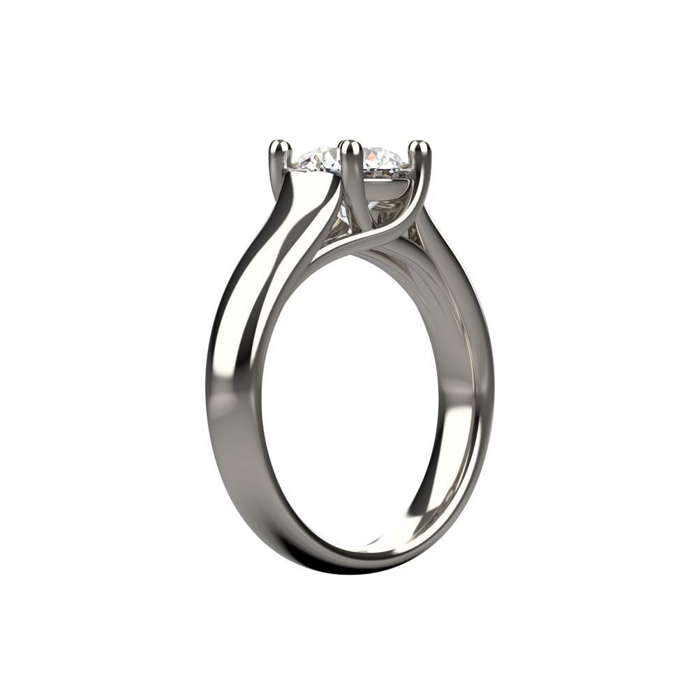 Wide Brilliant Ring 3D print model_3