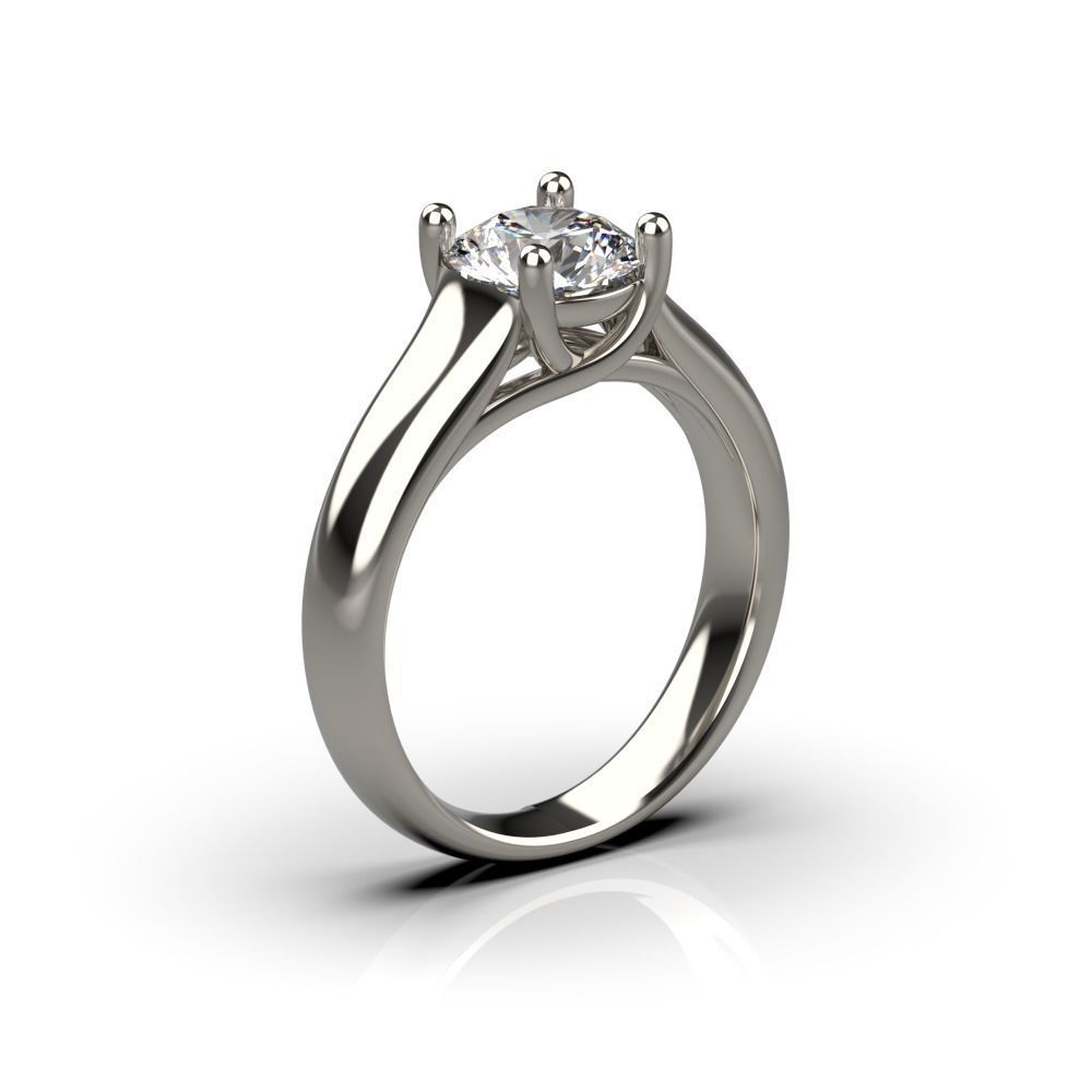 Wide Brilliant Ring 3D print model_4