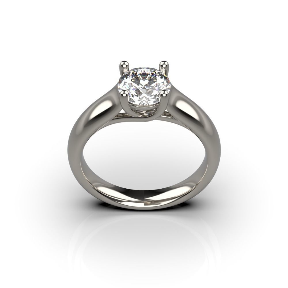 Wide Brilliant Ring 3D print model_6