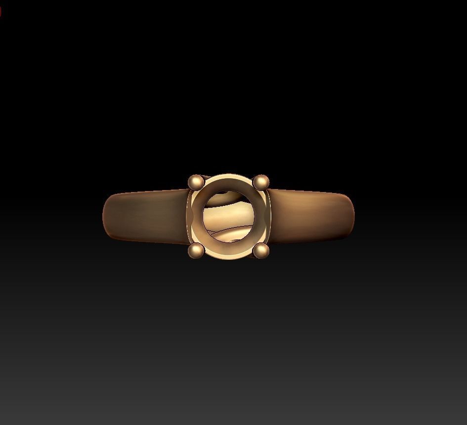 Wide Brilliant Ring 3D print model_12