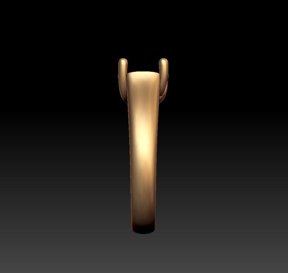 Wide Brilliant Ring 3D print model_17