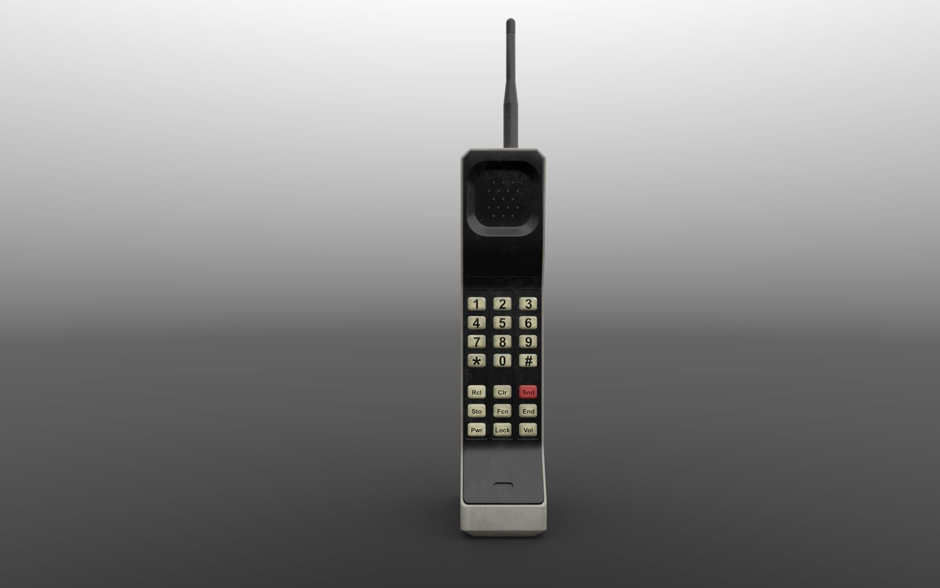 Motorola DynaTAC 8000x Low-poly 3D model_3