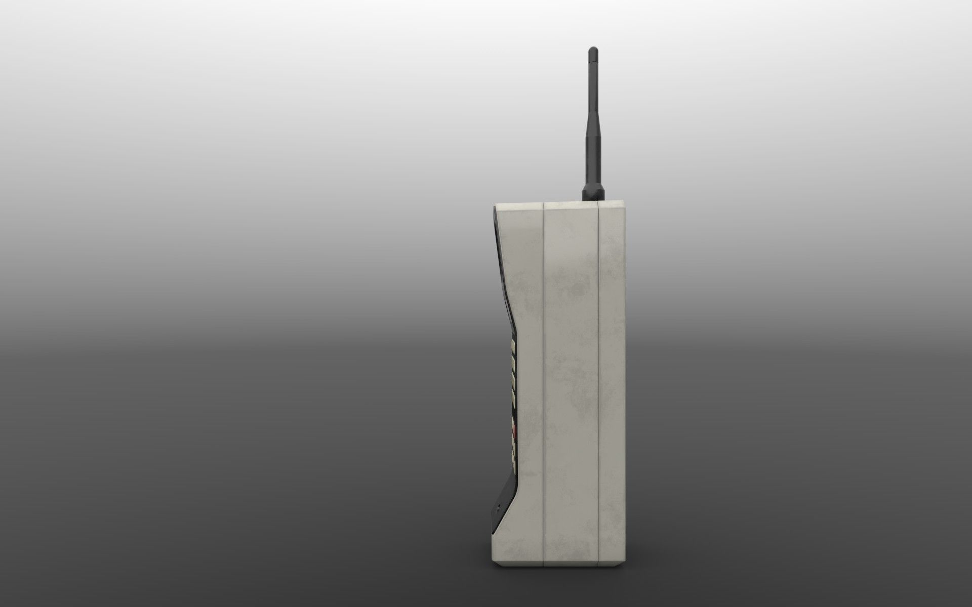Motorola DynaTAC 8000x Low-poly 3D model_4