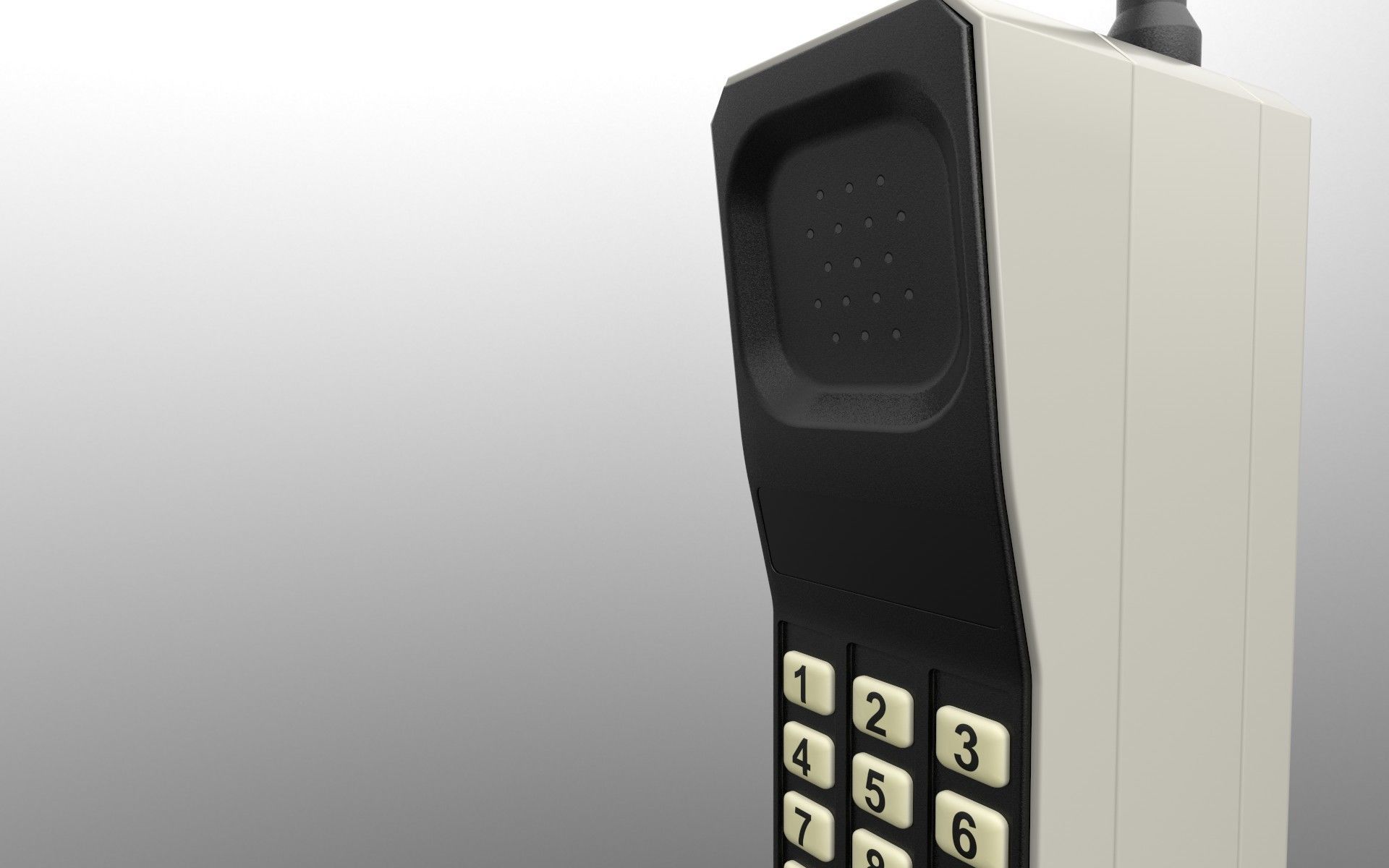 Motorola DynaTAC 8000x Low-poly 3D model_6