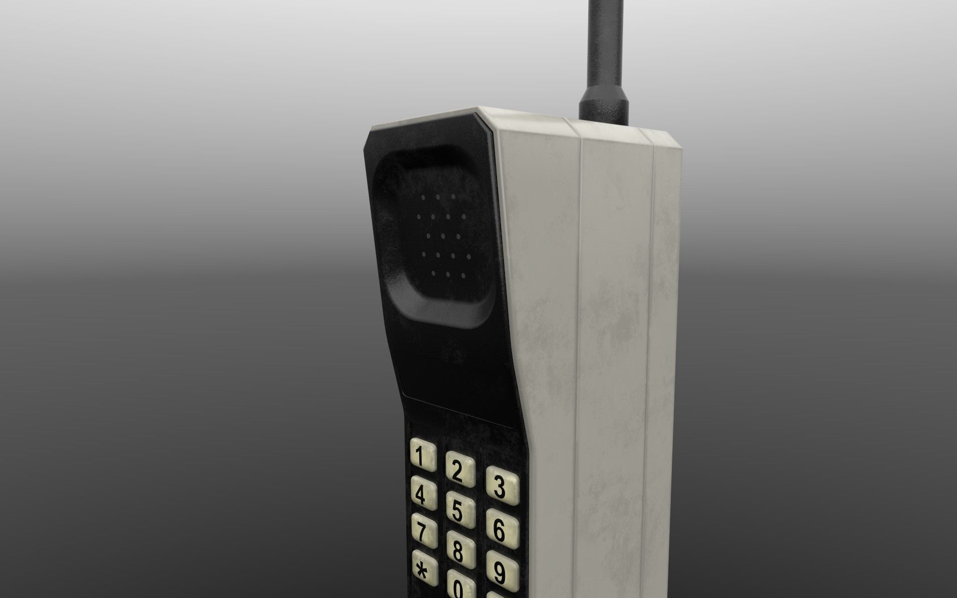 Motorola DynaTAC 8000x Low-poly 3D model_1
