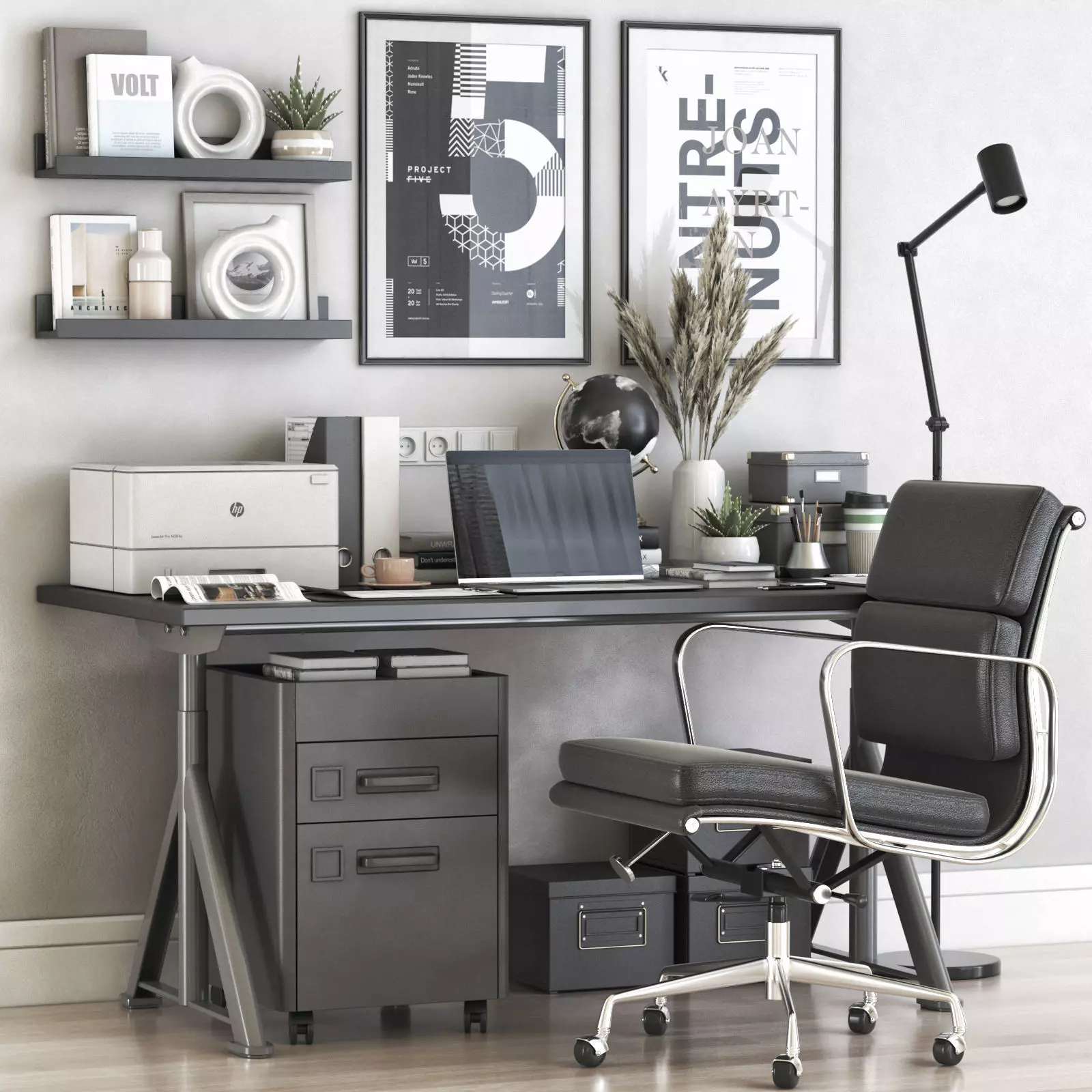 Office workplace 85 3D model