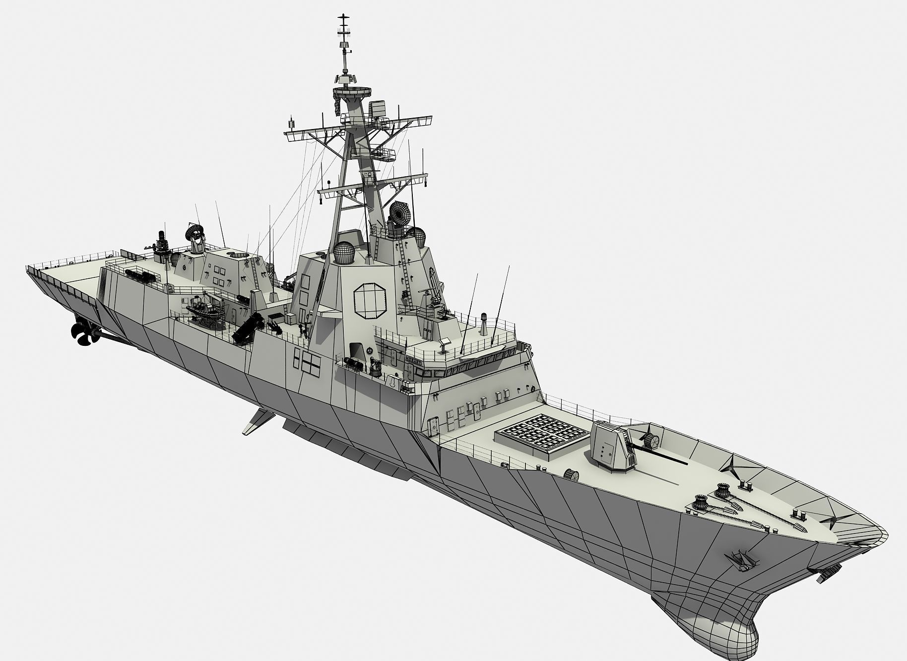 HMAS SYDNEY - HOBART CLASS DESTROYER 3D model_13