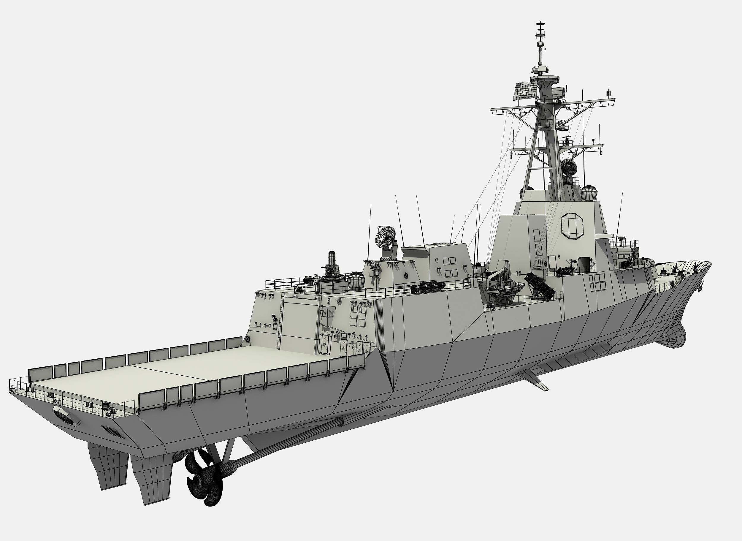 HMAS SYDNEY - HOBART CLASS DESTROYER 3D model_32