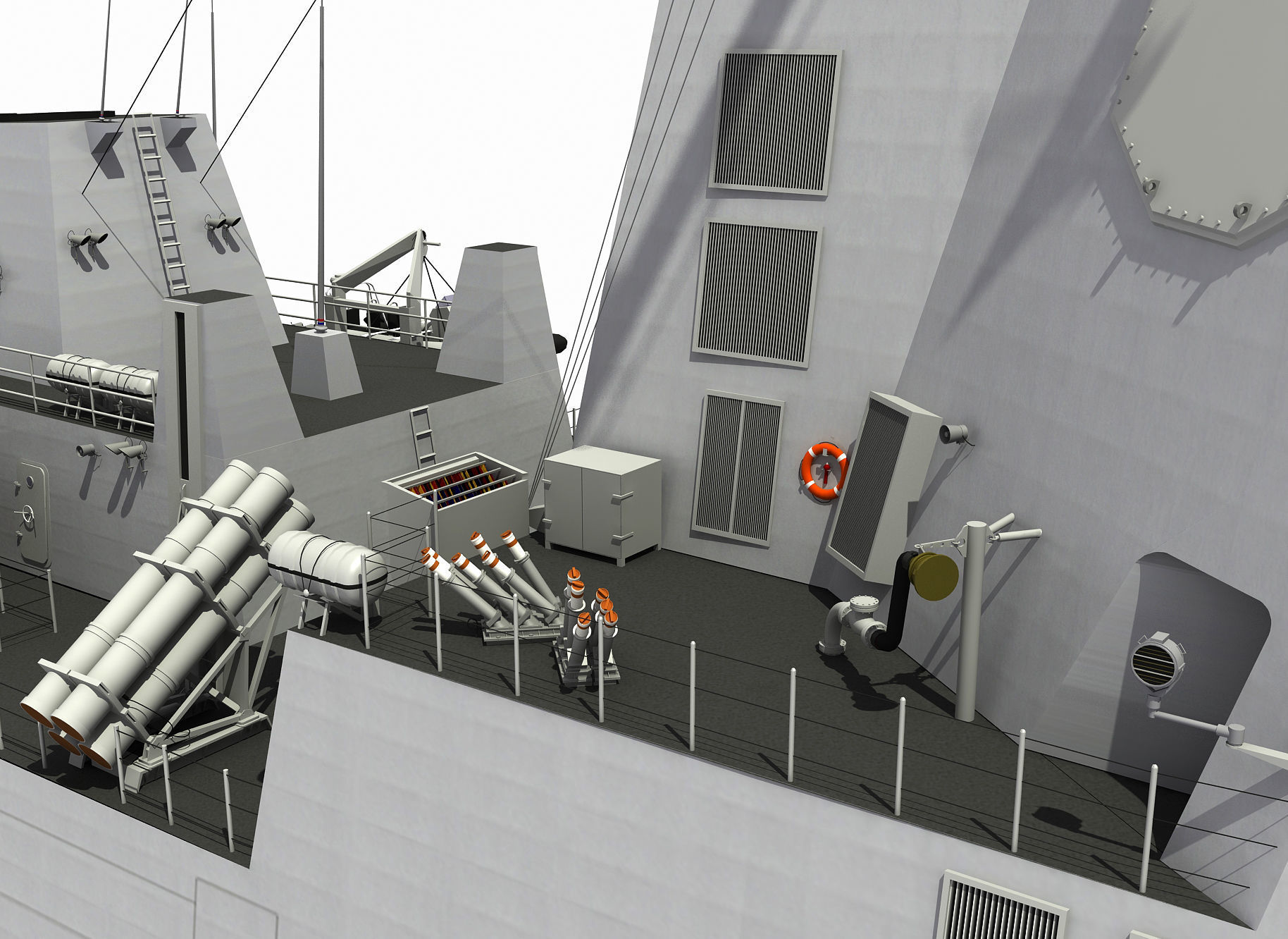 HMAS SYDNEY - HOBART CLASS DESTROYER 3D model_6