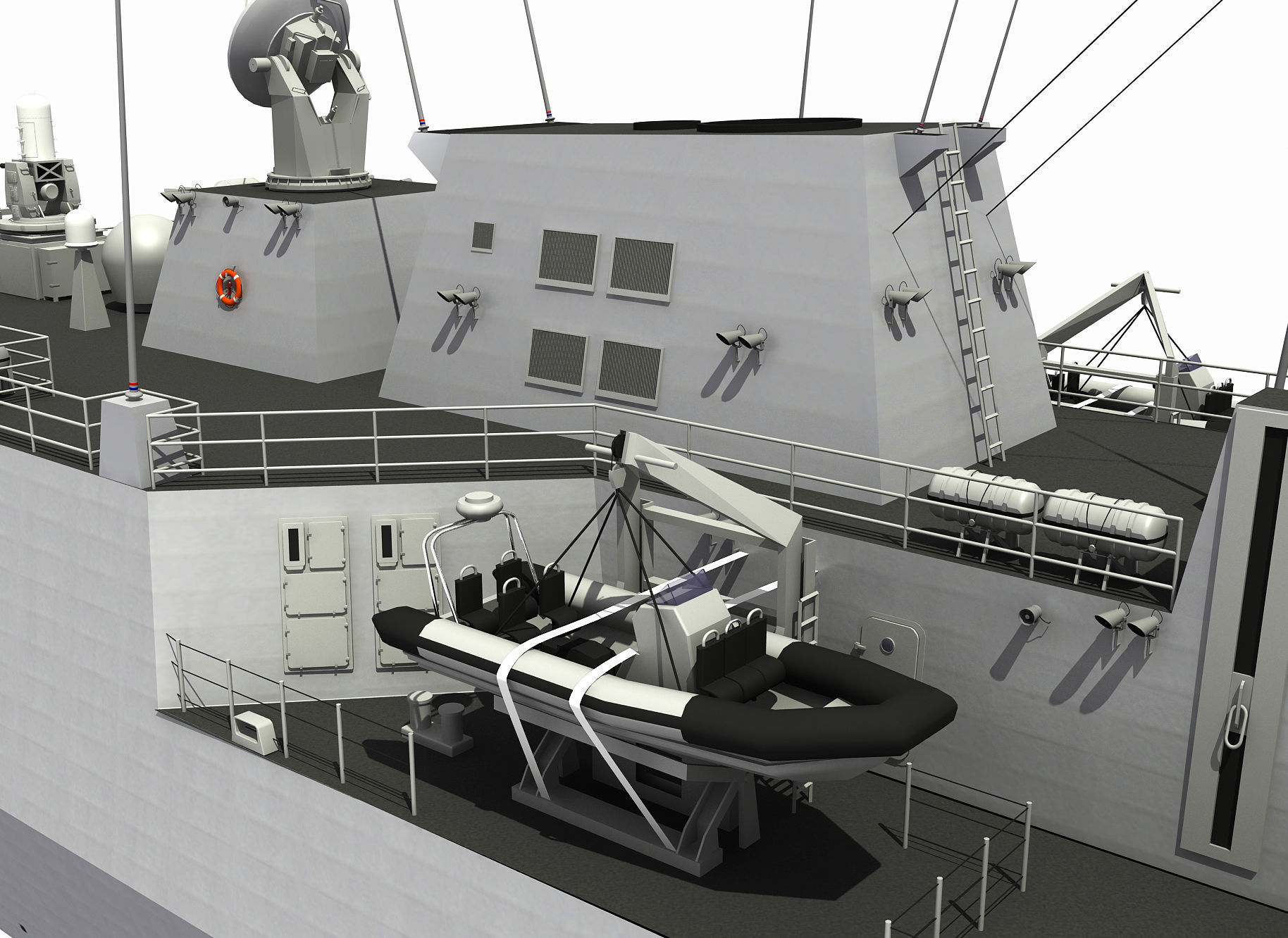 HMAS SYDNEY - HOBART CLASS DESTROYER 3D model_41