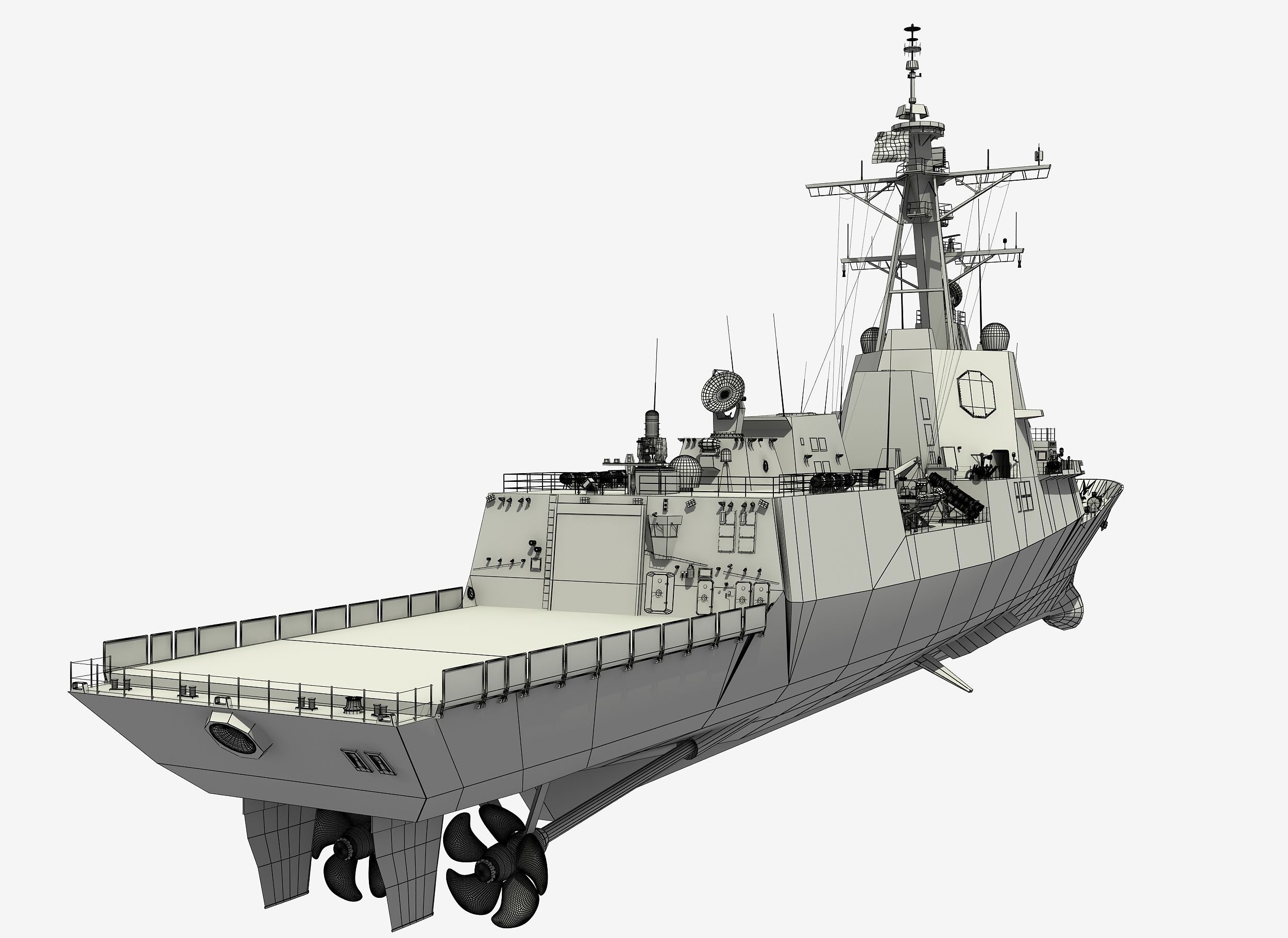 HMAS SYDNEY - HOBART CLASS DESTROYER 3D model_12