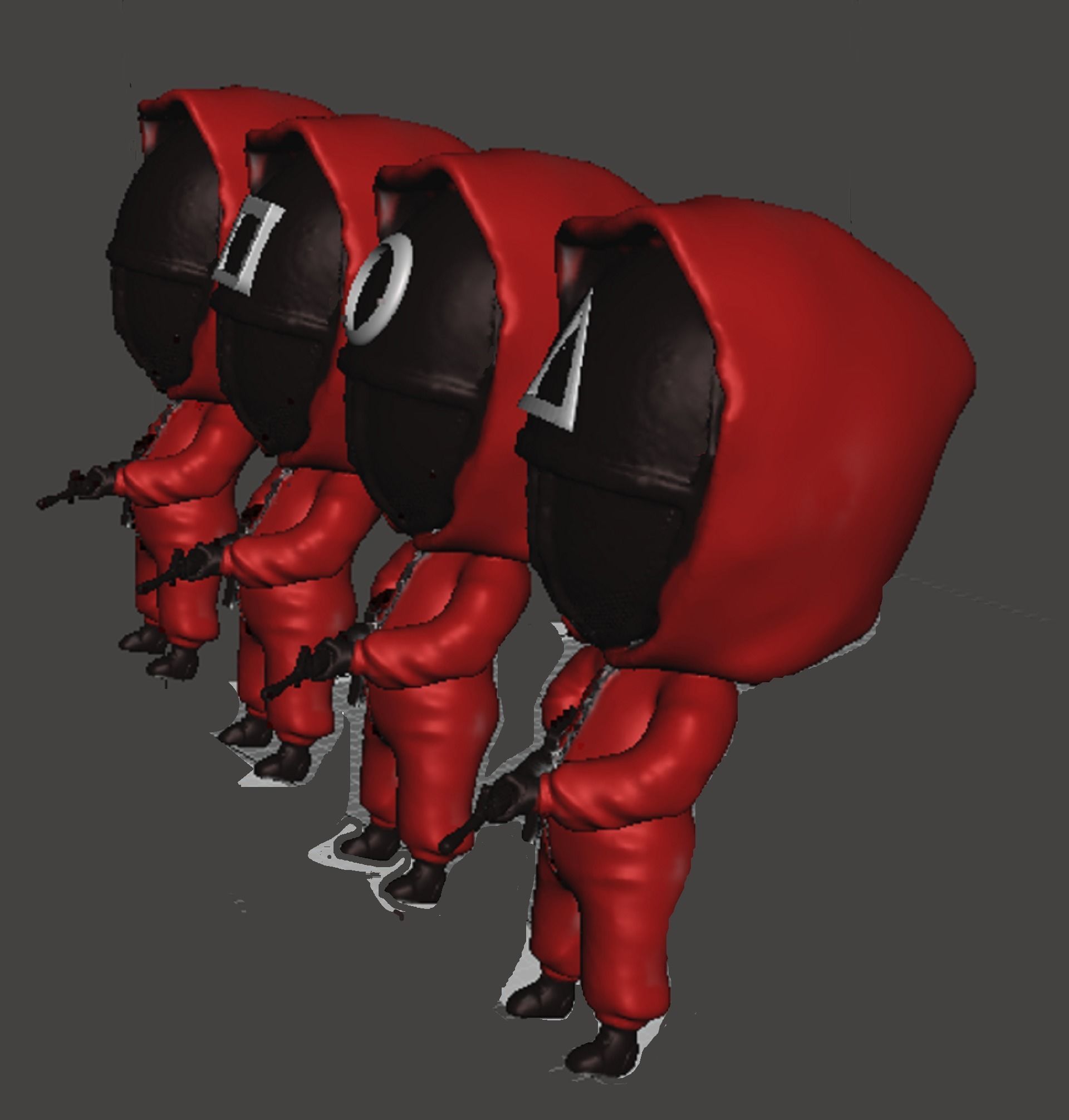 SQUIDS CHIBIS OF SQUID GAME 3D print model_6