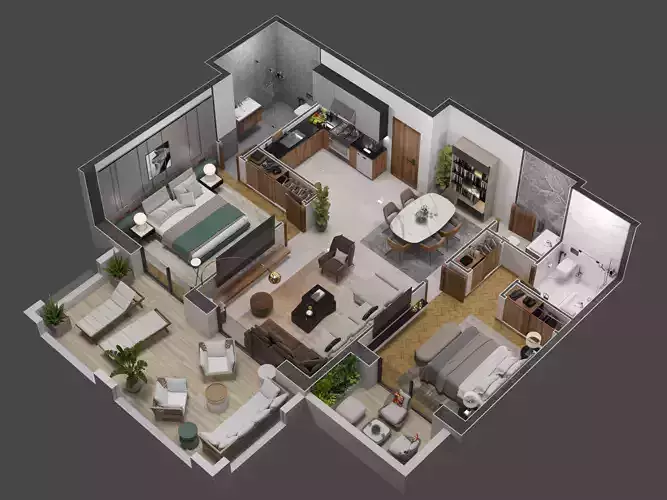 appartment floorplan k1