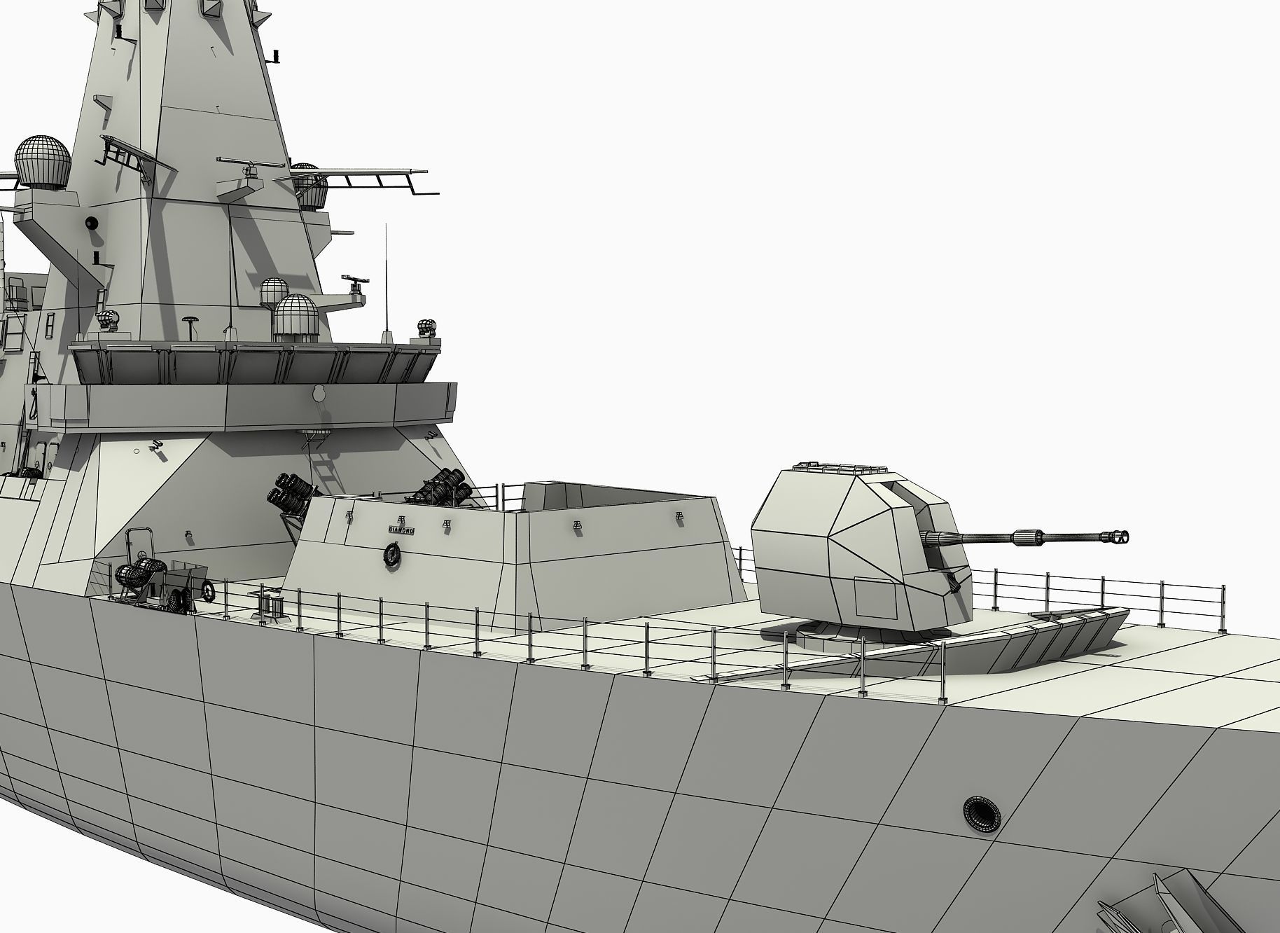 TYPE-45 DESTROYER HMS DIAMOND 3D model_18