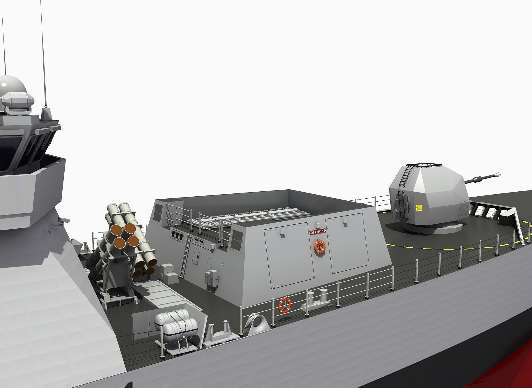 TYPE-45 DESTROYER HMS DIAMOND 3D model_22