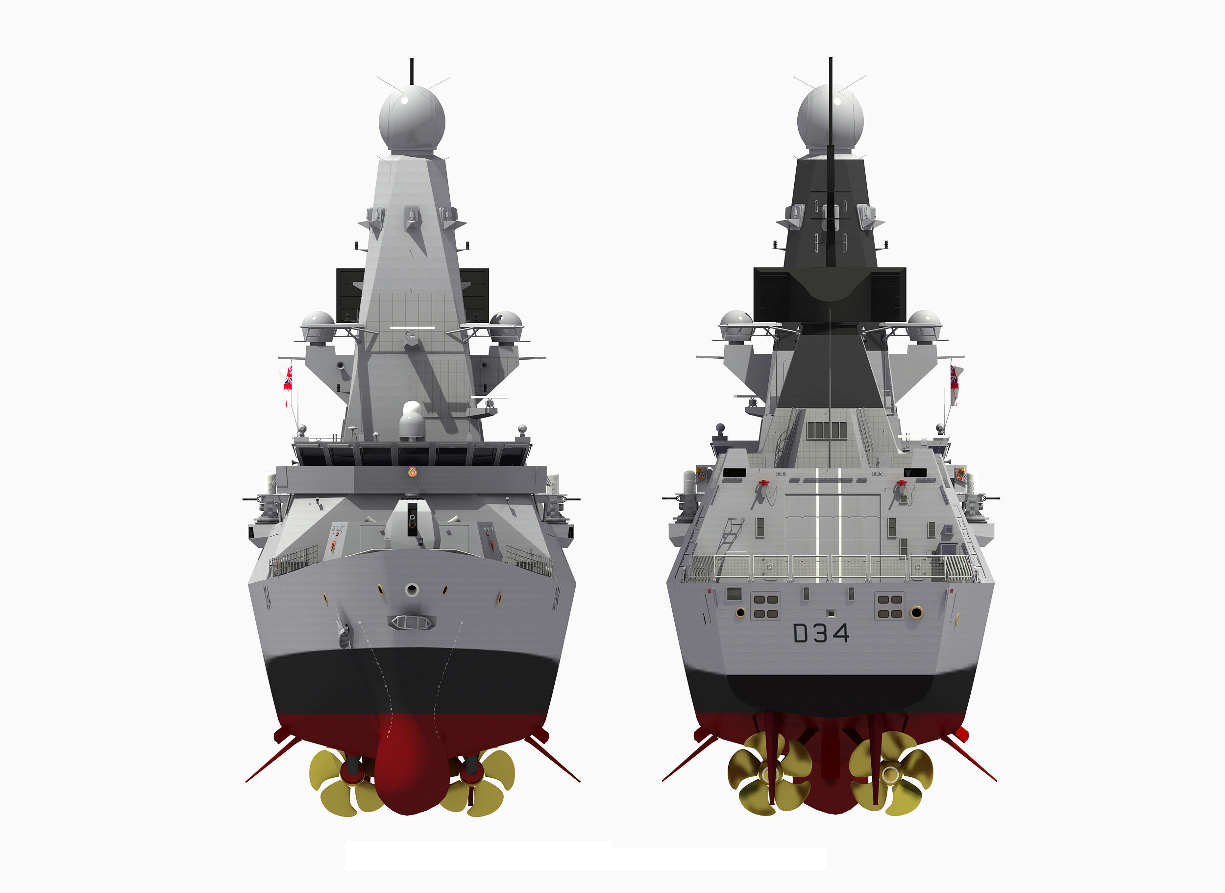 TYPE-45 DESTROYER HMS DIAMOND 3D model_13