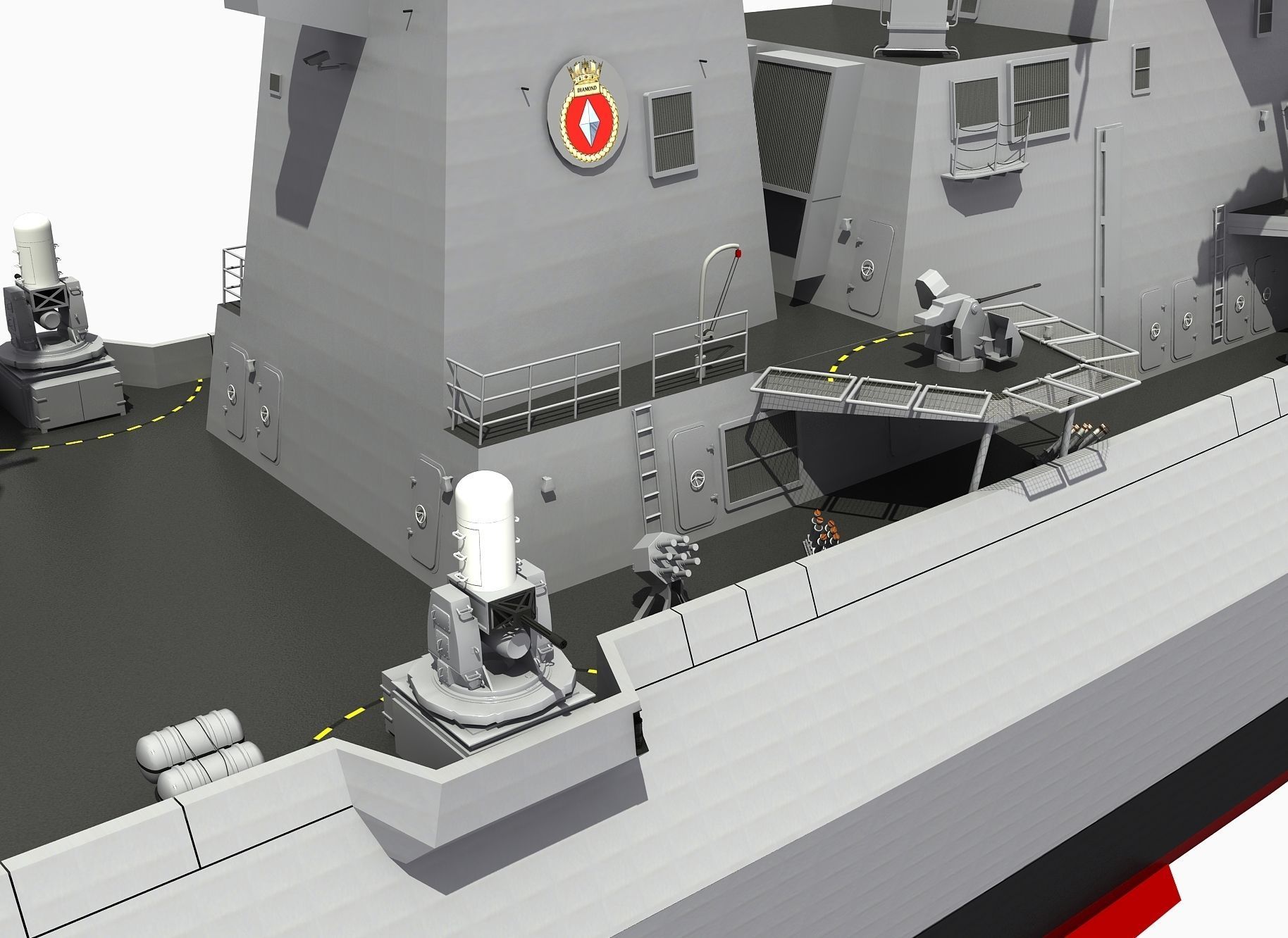 TYPE-45 DESTROYER HMS DIAMOND 3D model_20