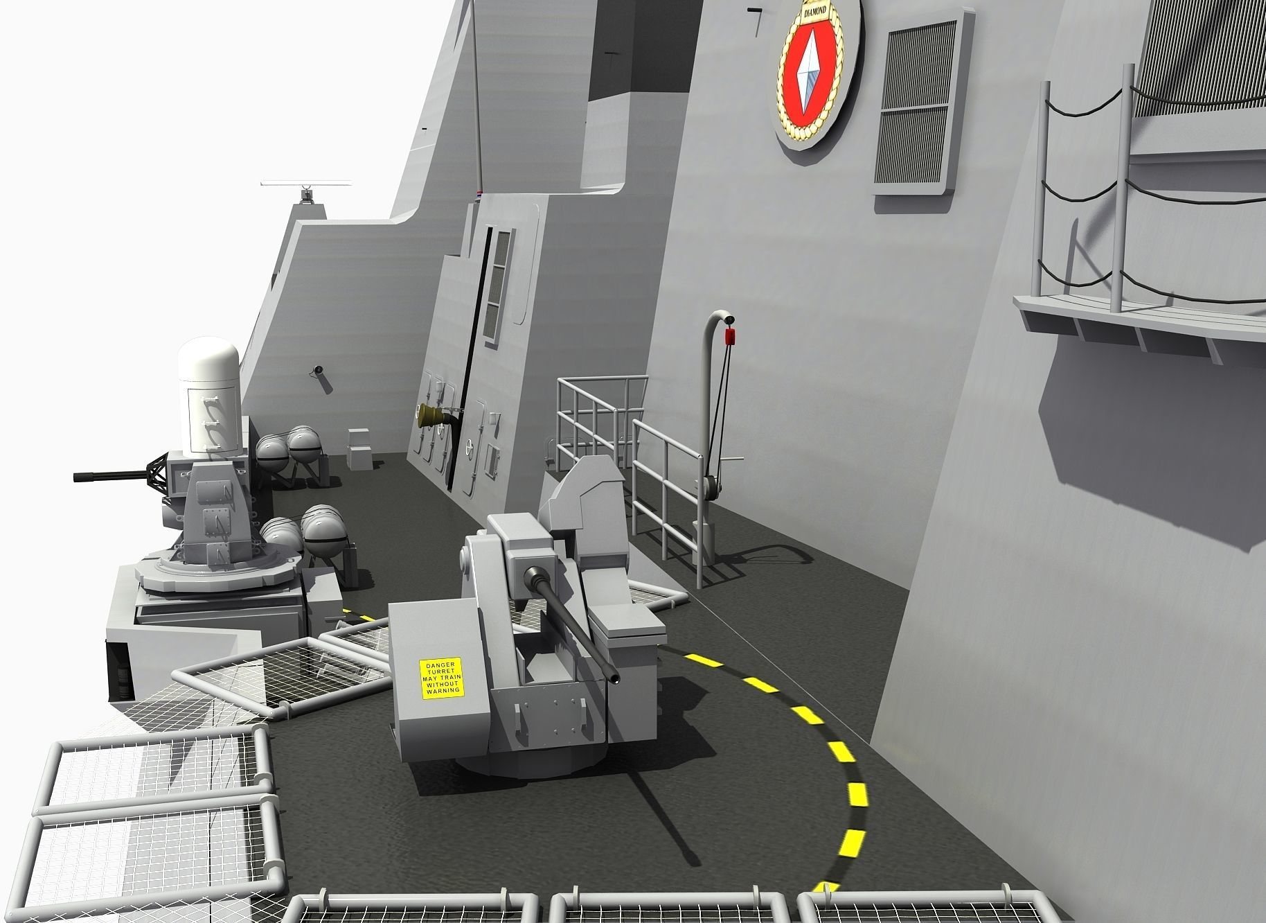 TYPE-45 DESTROYER HMS DIAMOND 3D model_25