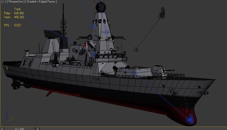 TYPE-45 DESTROYER HMS DIAMOND 3D model_29