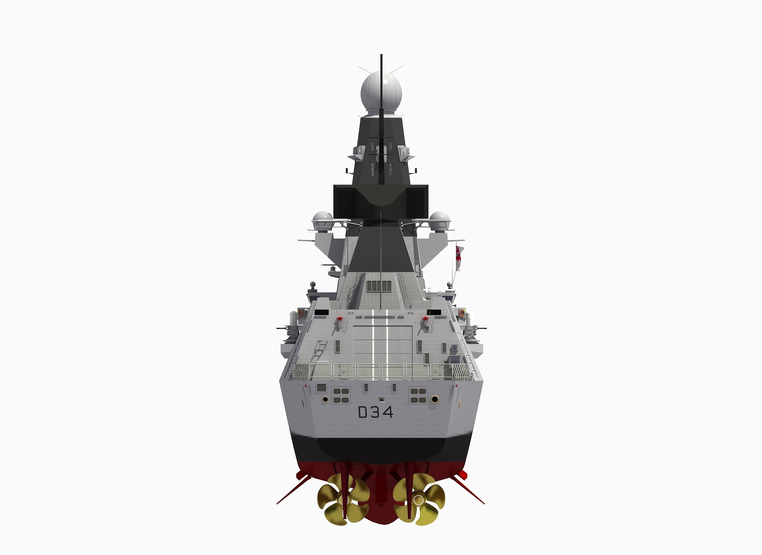 TYPE-45 DESTROYER HMS DIAMOND 3D model_14