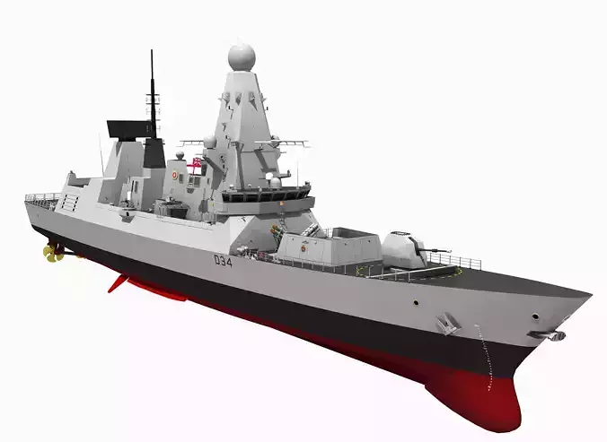 TYPE-45 DESTROYER HMS DIAMOND 3D model