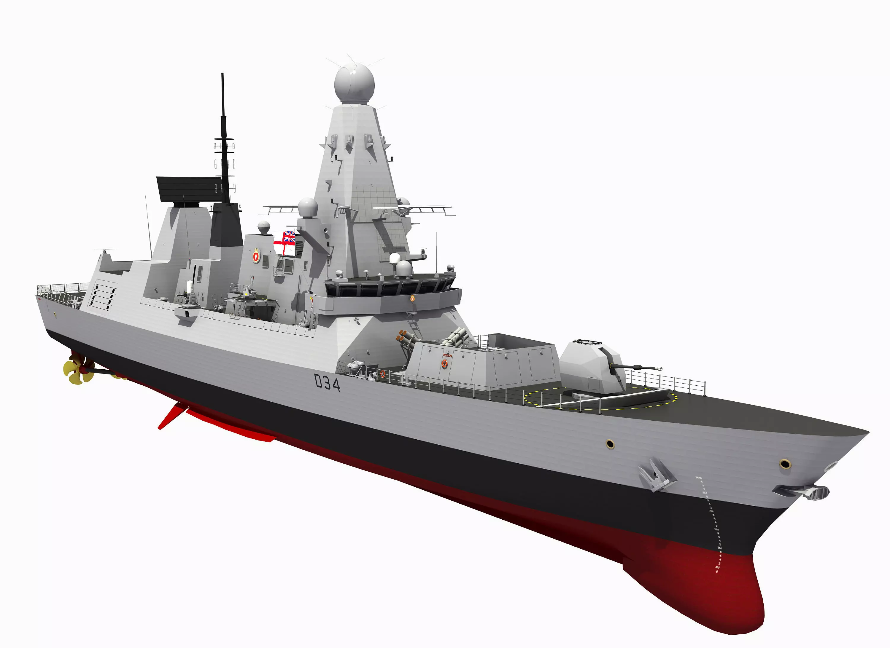 TYPE-45 DESTROYER HMS DIAMOND 3D model_0