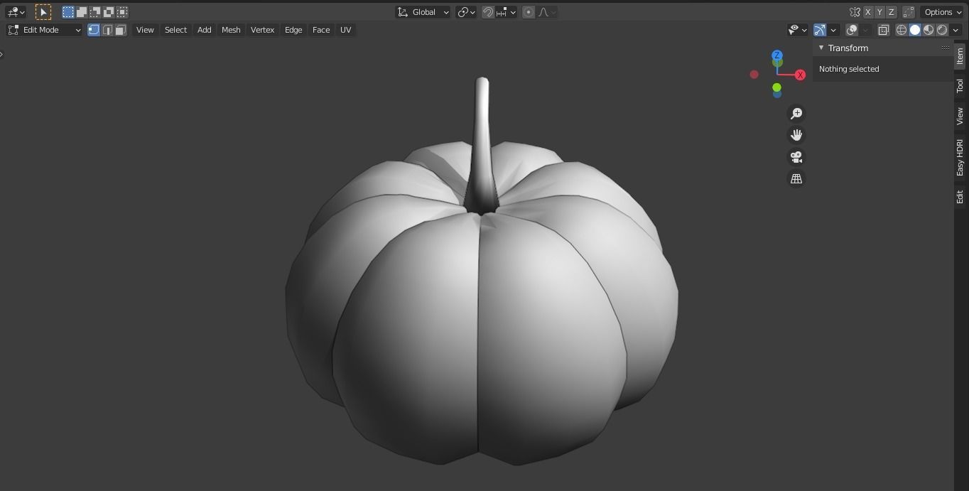 Halloween Pumpkin Low-poly 3D model_6