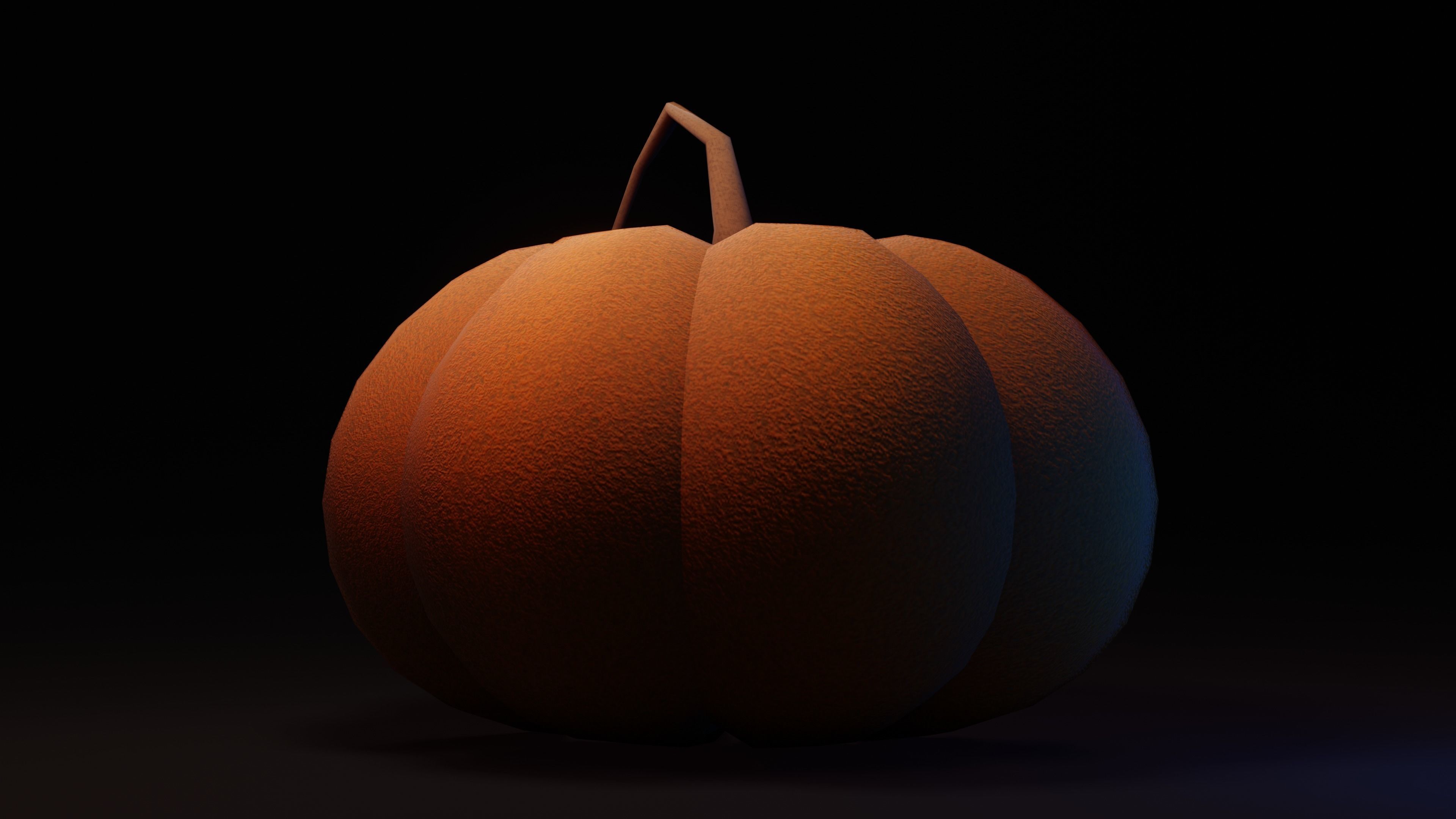 Halloween Pumpkin Low-poly 3D model_2