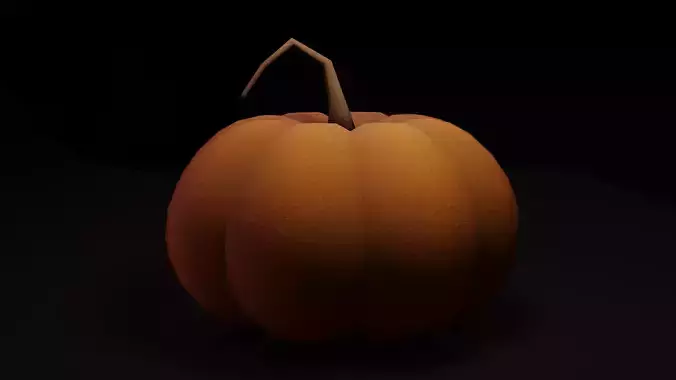 Halloween Pumpkin Low-poly 3D model