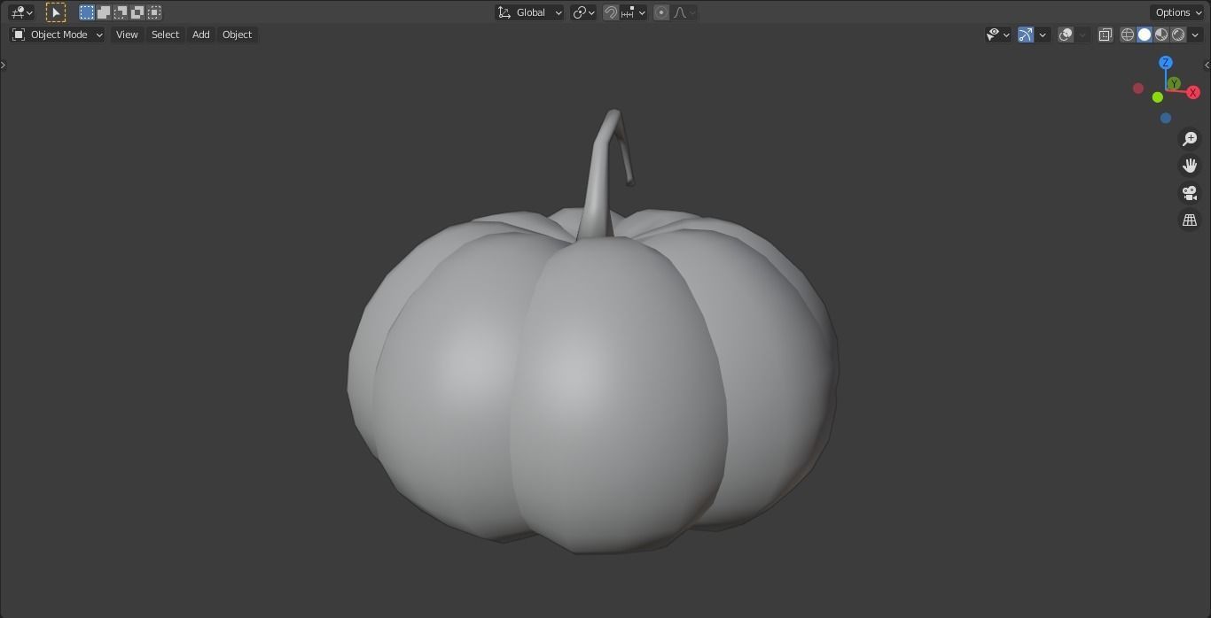 Halloween Pumpkin Low-poly 3D model_4