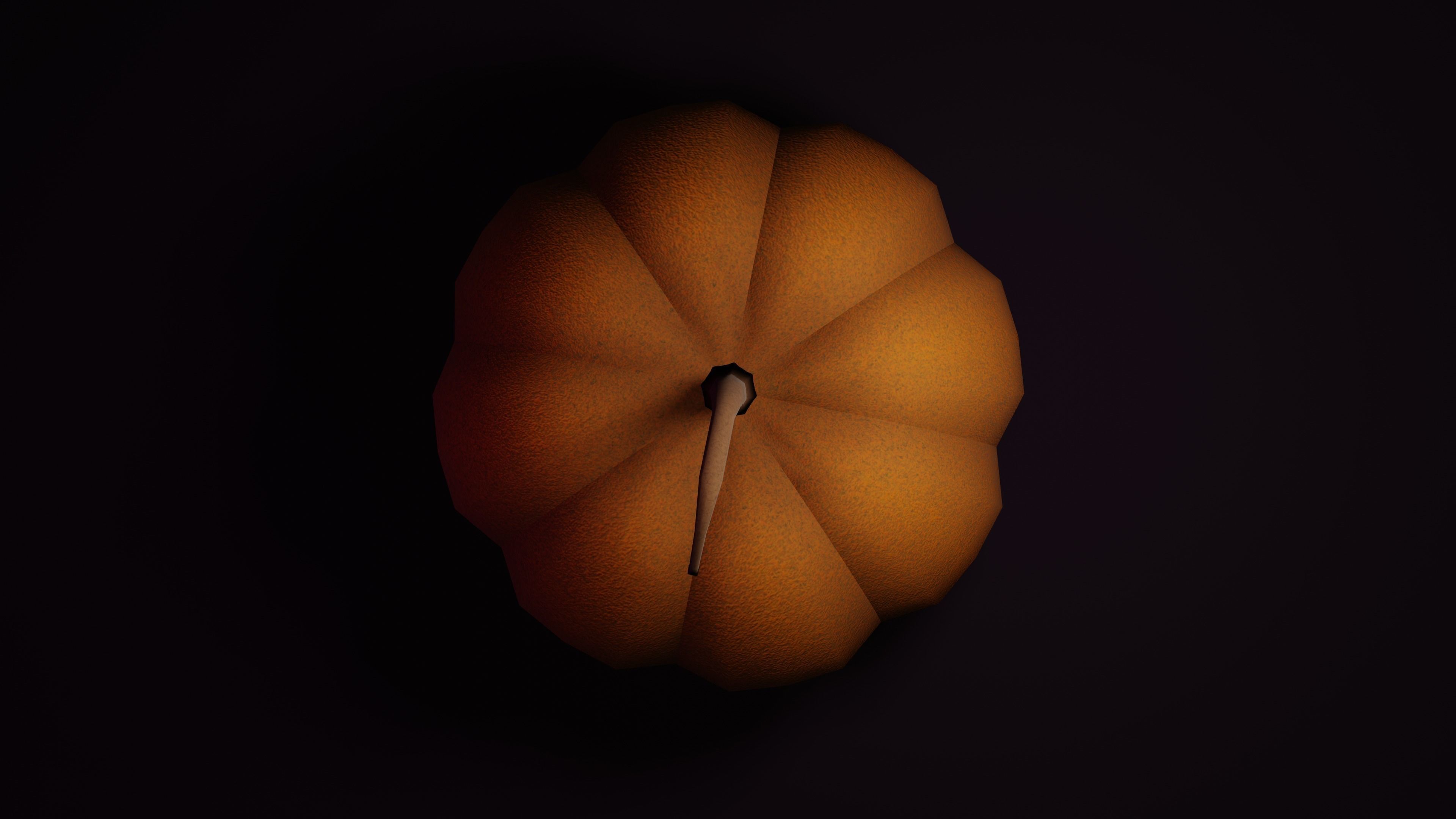 Halloween Pumpkin Low-poly 3D model_1