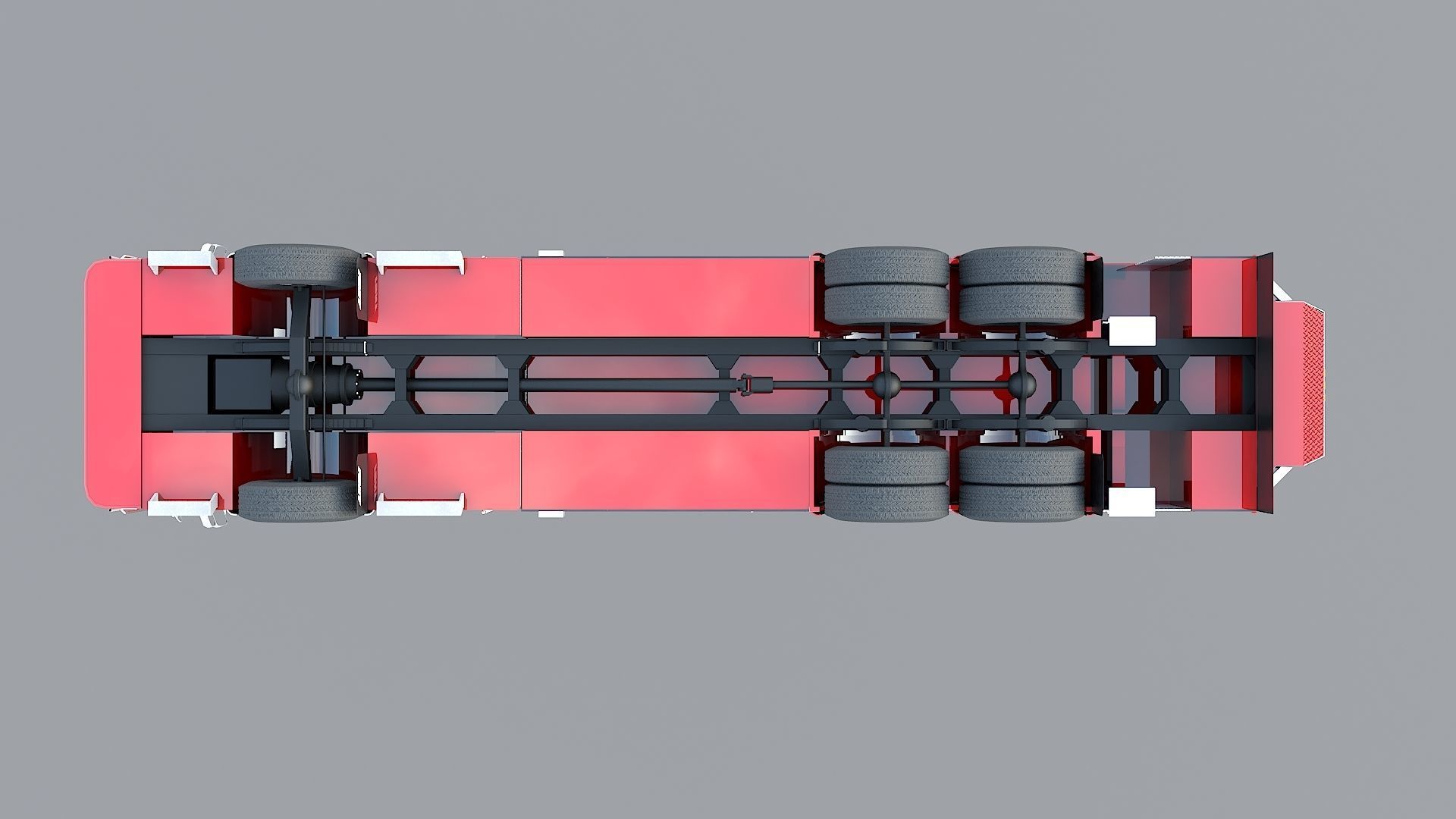 Fire Truck FDNY Ladder with Interior Low-poly 3D model_15