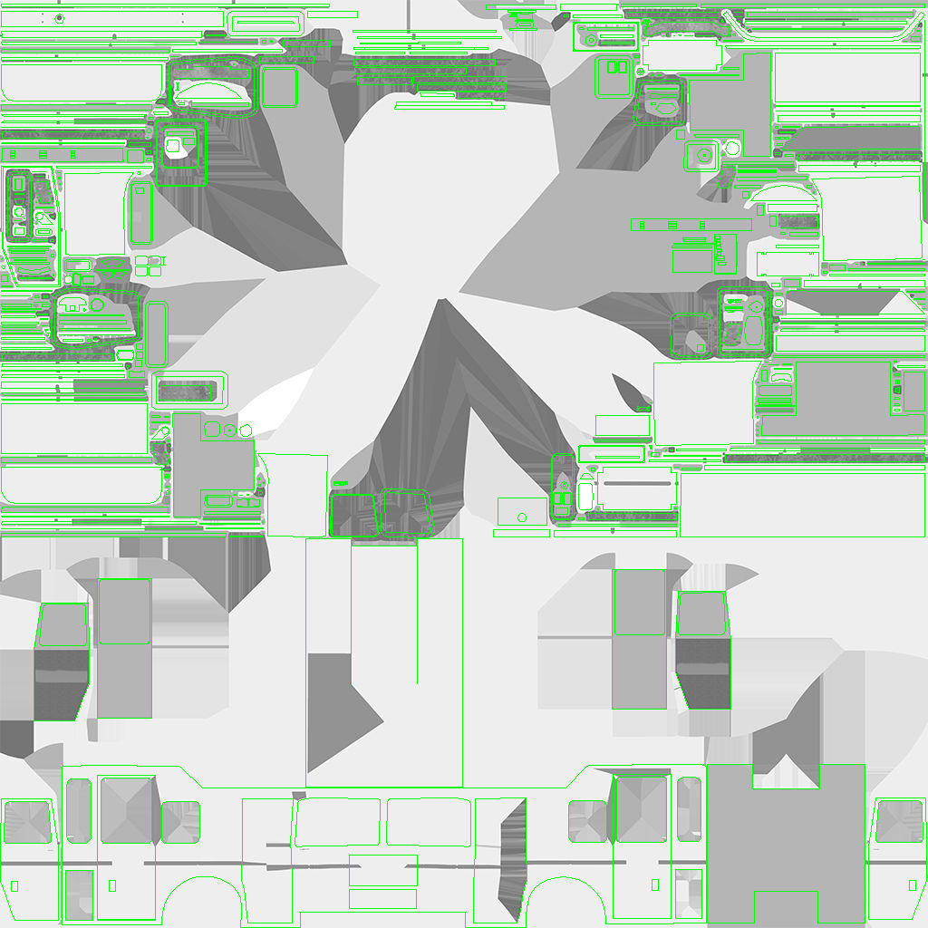 Fire Truck FDNY Ladder with Interior Low-poly 3D model_48