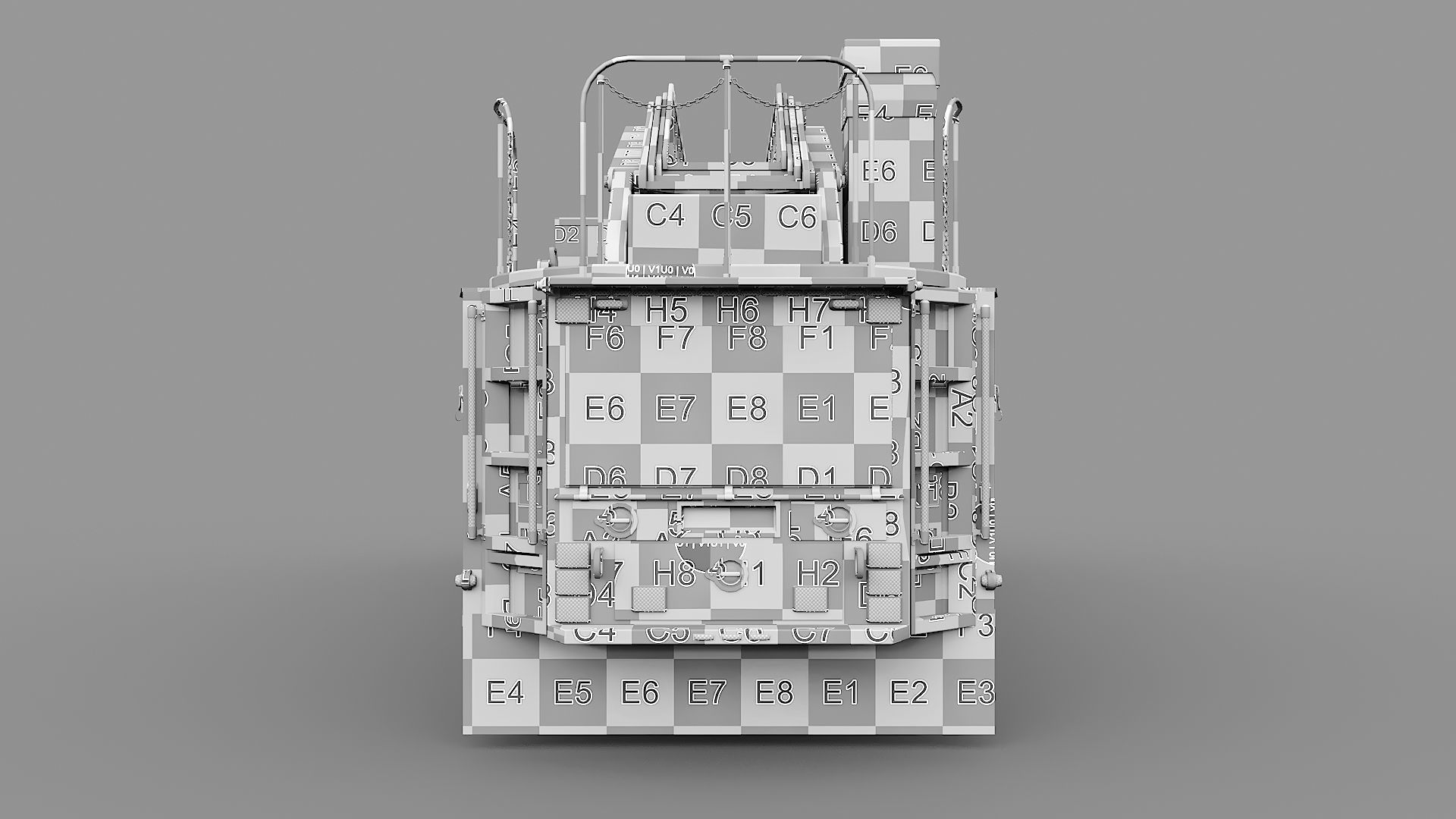 Fire Truck FDNY Ladder with Interior Low-poly 3D model_44