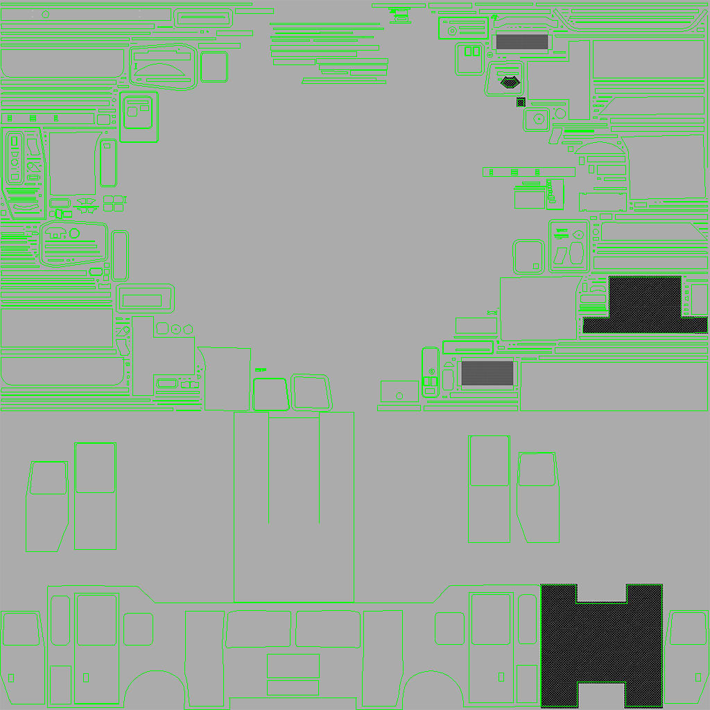 Fire Truck FDNY Ladder with Interior Low-poly 3D model_49